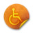 Orange sticker badges 224 Icon